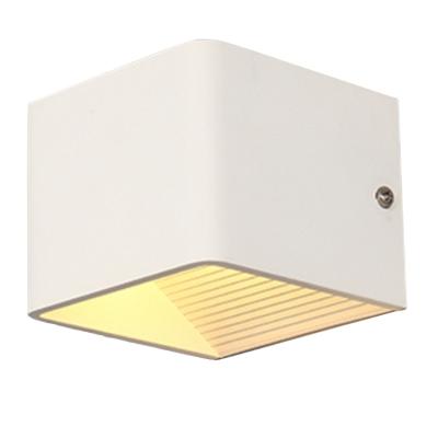 China Modern simple lighting white color square shape fixture wall mounted led wall lamp for sale