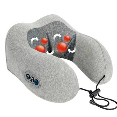 China 2021 New Style Anti Dust Mite Wireless Vibration Shiatsu U Shape Massage Moving Pillow for sale