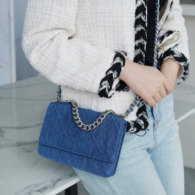 China 2022 Luxury High Quality CF Bags Fashion Flap Designer Brands Bags Classic Deep Blue Famous Ladies Purses Handbags For Women Luxury for sale