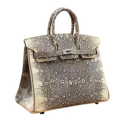 China French famous luxury boutique hot sale custom made leather amazing designer leather handmade lizard style fashion male female male bag for sale