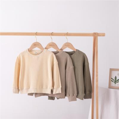 China 2021 Children's Fashionable Clothing Breathable Pure Color Sweater Korean Baby Sweater for sale