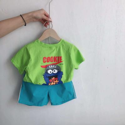 China Korean Loose Short Sleeve T-shirt Summer QUICK DRY Kids Boys And Girls Short Sleeve T-shirt Cute Cartoon for sale