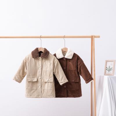 China Keep Warm 2020 Kids Clothes Boys Coat For Winter Thicken Warm Corduroy Kids Velvet Coat for sale