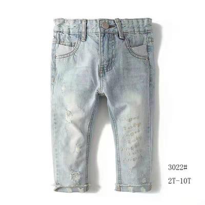 China Plus Size Kids Pants For Children's Jeans Embroidered Washed Pants In Four Seasons Baby for sale