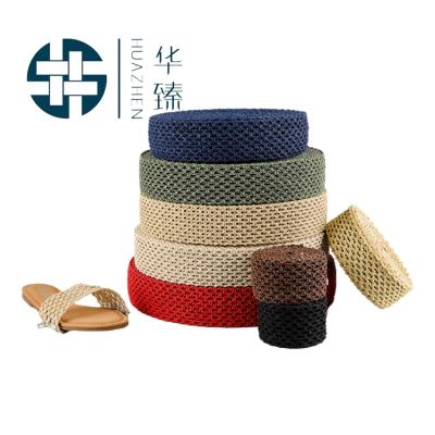 China Fashion\Comfortable\Durable Wholesale Upper Shoes Ladies Sandal Shoes Accessories Knitted Upper Slipper Woven Upper for sale