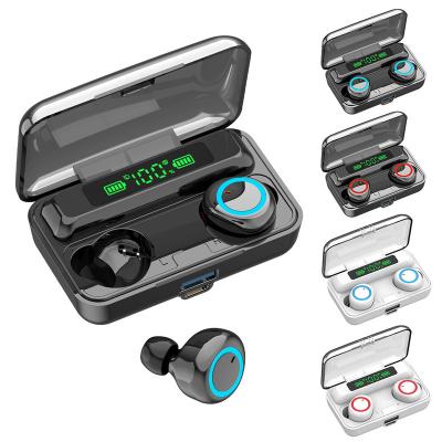 China High Fidelity Stereo In-Ear TWS F9 Wireless Earbuds 9D Stereo LED Display Waterproof In Ear Earphone for sale