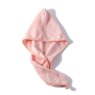 China Other Wholesale Customized Super Soft Terry Toweling Material Button Clasp Closure Towel Super Soft Turban for sale