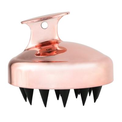 China EXFOLIATING Manufacturer Hot Selling Soft And Comfortable Bath With Rose Gold Soft Gel Massage Bathing Hair Brush for sale