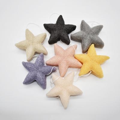 China Beauty care make tools Luma reusable expandable soft wsah pva cleansing pad facial starfish konjac sponge for sale