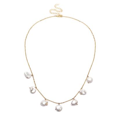 China 2021 New BOHEMIA Dazan Summer Africa 18k Gold Plated Necklace High Quality Stainless Steel Water Resistant Layered Necklace For Women for sale