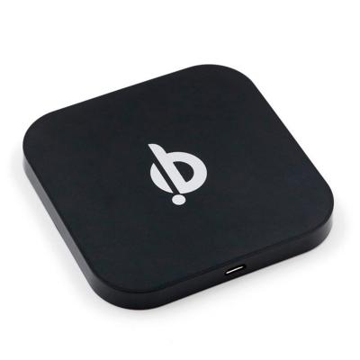 China Toptai Mini Qi Wireless Charger Square USB Charging Pad with Dual USB for iPhone X for sale