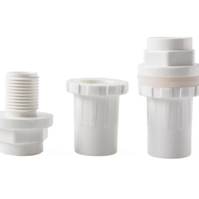 China UPVC Water Supply Fish Tank Aquarium Water Pipe Connector PVC Pipe Thicken Drainage Fittings Aquarium Top and Bottom Water Strong Joints for sale