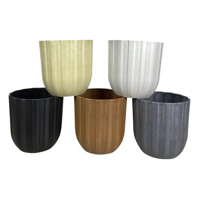 China Home Decorative Multi Function Flower Pot Ceramic Effect With Poly Resin Planters High Density Flower Pots for sale