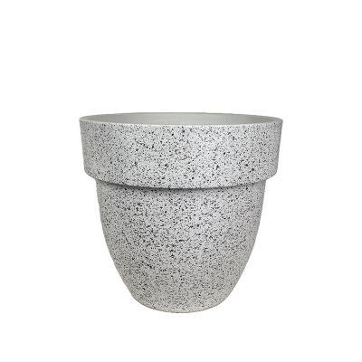 China Grain Lines Flower Pot Restaurant Home Outdoor Indoor Planter Flower and Plant Pot Glazed Garden Plastic Pots for sale