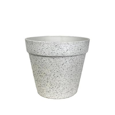 China Lines New Modern Design Flower Pot Flower Pot Indoor Round Fiber Flower Pot Resin Garden Grain Stone Planters Garden Planters for sale