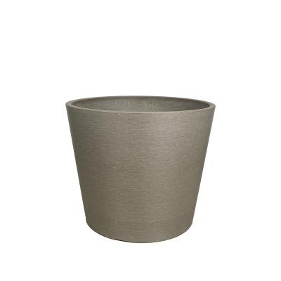 China Lines Flower Pot Simple Design Home Indoor Garden Decorative Colorful Round Grain Resin Recycled Plastic Large Concrete Planter Floral Pot for sale