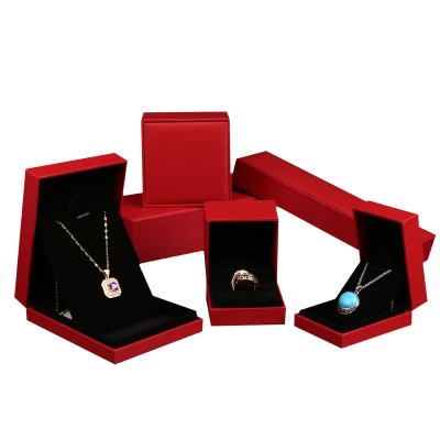 China Good quality handmade hot sale red necklace Ring Bracelet Box Jewelry Box pendant for sale