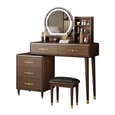 China High Quality Assembly Required OEM Material 15mm MDF Dressing Table With Stool And Mirror for sale