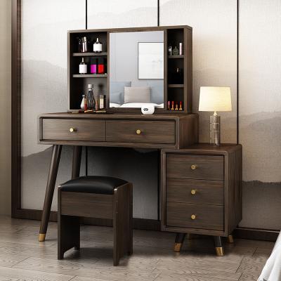 China Assembly Needed OEM Bedroom Dressers Dressing Table With Mirror And Drawers For Cosmetics Dressing Applying Makeup for sale