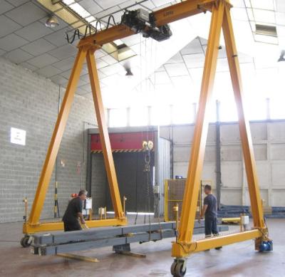 China Crane Price Crane Warehouse Material Lifting Motorized 5ton Gantry Crane for sale