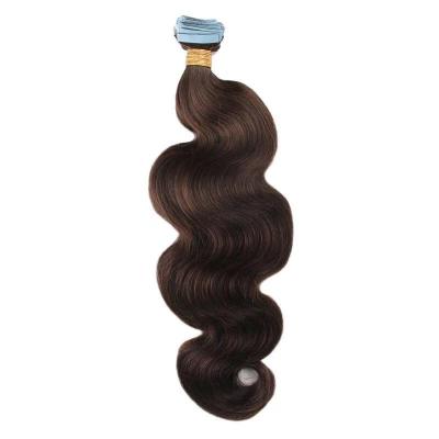 China Wholesale Straight Human Virgin Glue Tape Hair Extensions PU Cuticle Aligned Hair Extensions Hot Selling for sale