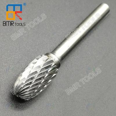 China E type Oval Shape tungsten carbide rotary burrs carbide rotary files high speed deburring for sale