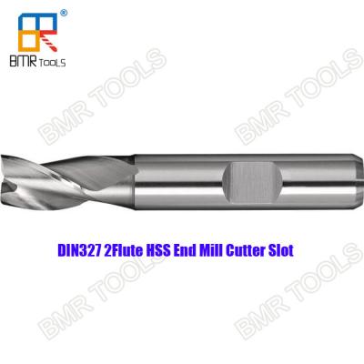 China High Performance DIN327 High Speed Steel HSS 2 Flute End Mill for Aluminum working for sale