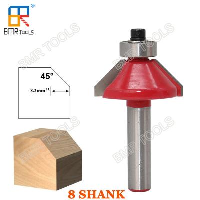 China High Performance 45 Degree Chamfer Router Bit for Bevel Edging Wood with 1/4