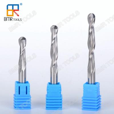 China BMR TOOLS cnc milling hrc55 2flute ball nose cutter for wood cutting for sale