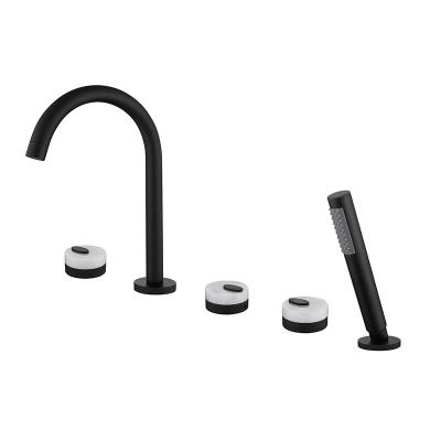 China With Slide Bar Design New Bathtub Faucet Bathroom Tub Filler With Hand Shower Set for sale