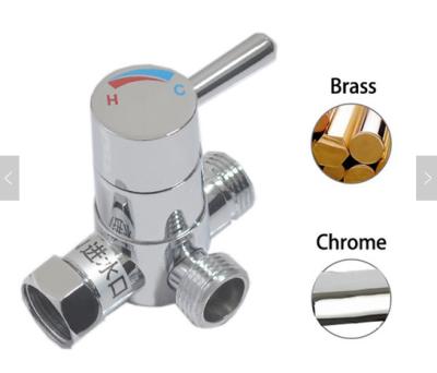 China Without 3 Way Diverter Tee Connector Shower Head Switch Adapter Control High Quality Brass Diverter Valve for sale