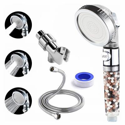 China Free Shower Head Mineral Ionic Handheld Shower Head 3settings Shower Head Filter Hand Held Shower Head for sale