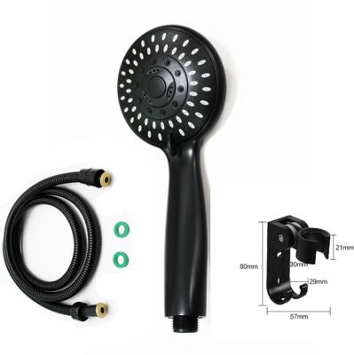 China With high diverter flow massage 5 functions rain hand held shower head with hose and adjustable mount holder for sale