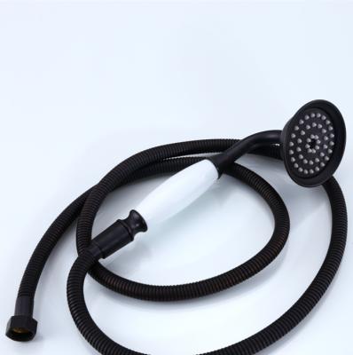 China Without Turnout Brass Black Antique Telephone And Ceramic Hand Held Shower Set With Shower Hose for sale