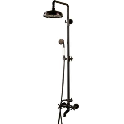 China Sense Faucets Oil Rubbed Bronze Rain Shower System Set 2 Knobs Mixing Bathroom Shower Faucet for sale