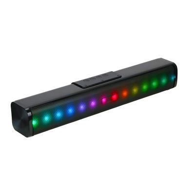 China LED flashing light output 10W portable wireless BT soundbar speakers with LED lights for sale