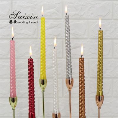 China ZT-C012 High Quality Non Drip Taper Candle Handmade Custom Long Stick Flameless Pillar Candle For Party Te koop