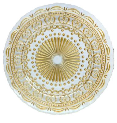 China Scratch Resistant Transparent Glass Charger Plates for Formal Occasions for sale