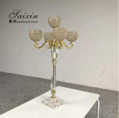 China Luxurious 16 Arm Metal And Crystal Candelabra For Home Decor for sale