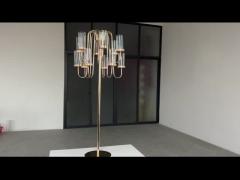 New tall gold metal candelabra