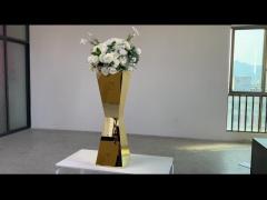 Gold mirro flower stand stainless steel