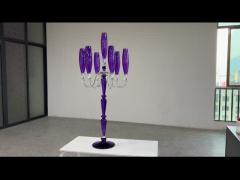 New forgeous purple crystal candelabra