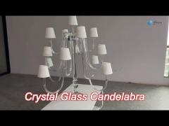 crystal candelarba with shade candle holder for centerpieces