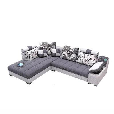 China Modern living room sofa set L form 2 parts A one set modern living room sofa for sale