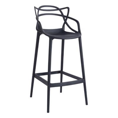 China Plastic Chair Bar Chair Colored Cafe Chair Leisure Convertible Nordic Single Dining Bar Stool for sale