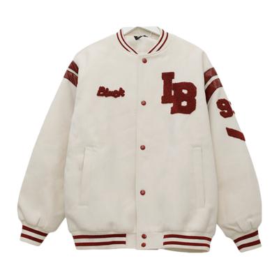 China 2022 New Arrival QUICK DRY Warm Single Breasted Spliced ​​Letter Brand Clothing Bomber Jacket Loose Baseball Uniform Unisex Coat for sale