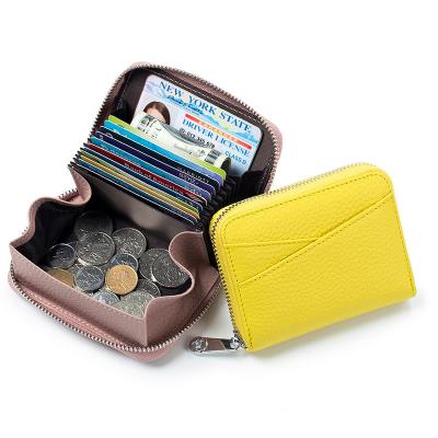 China New Design RFID Coin Purse Women Wallet Leather Rfid Blocking Mini Coin Purse Wallet For Women for sale