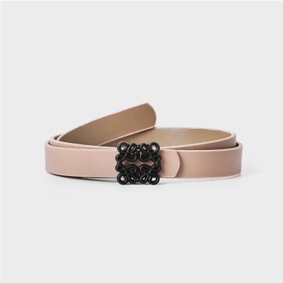 China Custom Luxury Genuine Cowhide Women Leather Belts Leather Waist Belt Women Buckle Leather Belts for sale