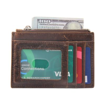 China Leather Designer ID Card Holder Name RFID Blocking Slim Card Holder Business Credit Card Holder for sale