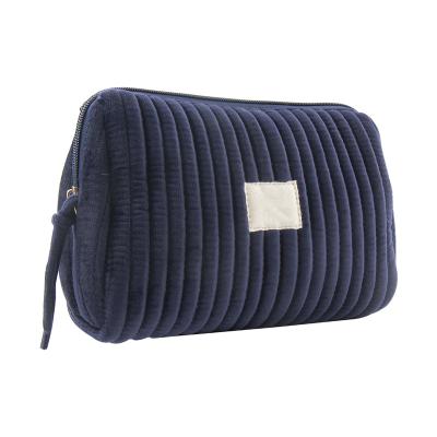 China Fashion Wholesale Custom Cotton Cosmetic Bag Women Clutches Make Up Bag Travel Cosmetic Bag With Zipper for sale